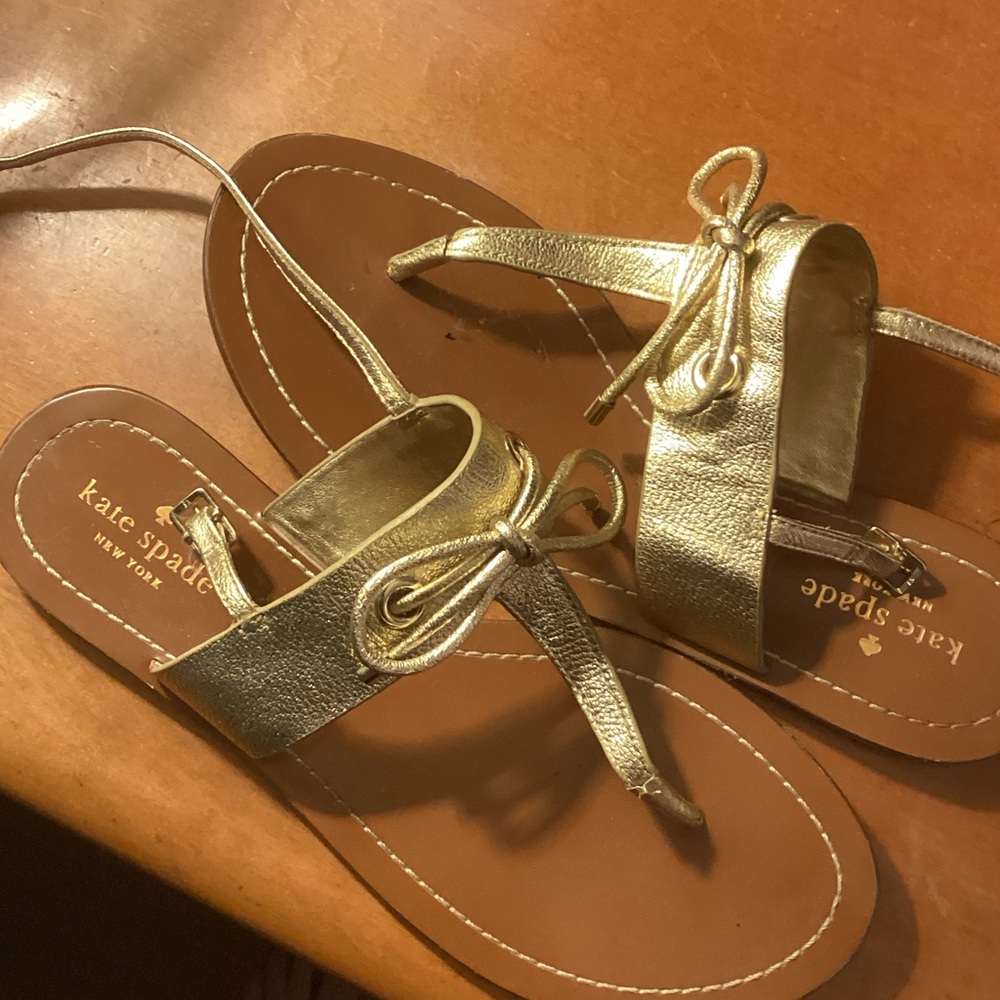 Kate Spade Metallic Gold Sandals